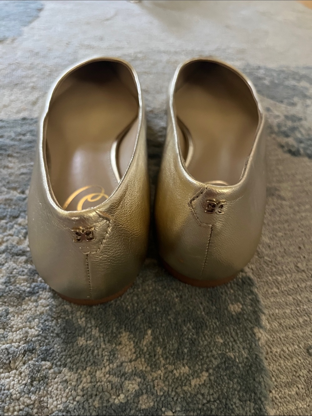 Sam Edelman Metallic Gold Pointed Toe Flats - Picture 6 of 6